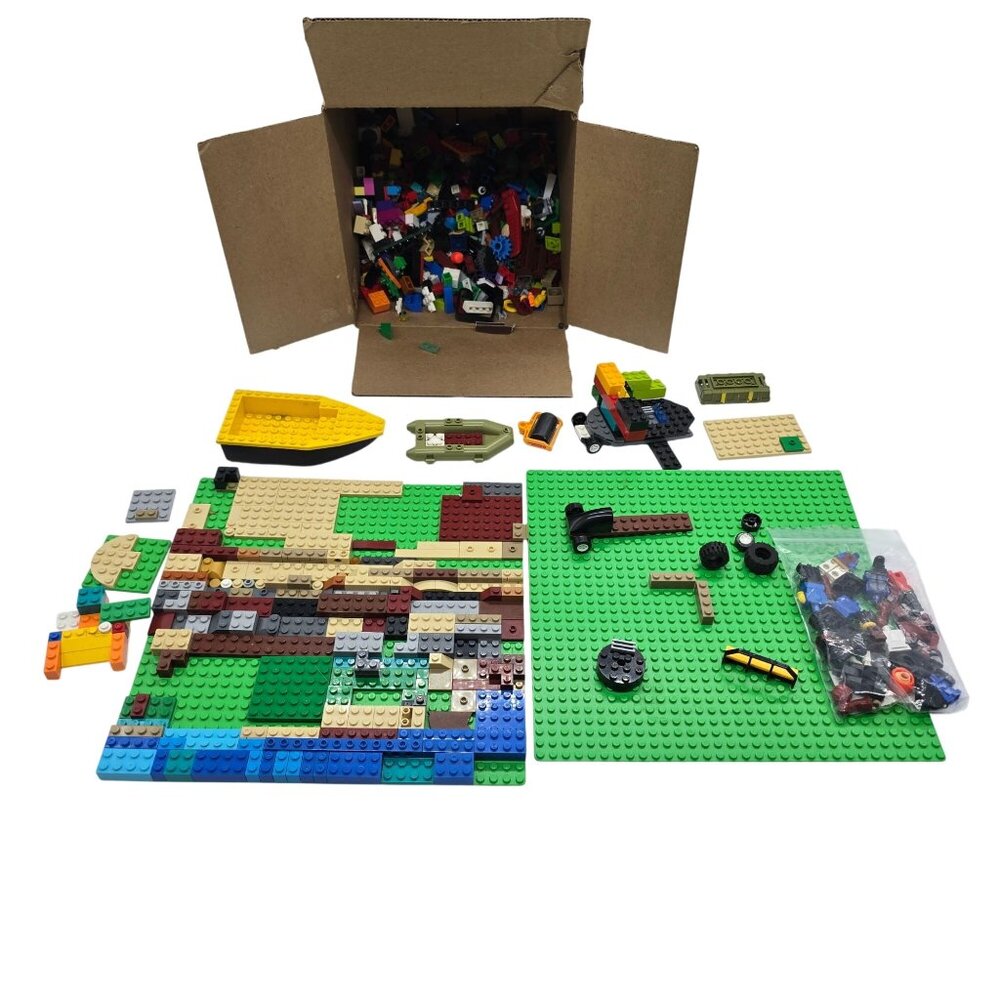 Bulk Lego Mixed Lot Building Blocks Plates Vehicles Base Boards Components 3 lbs